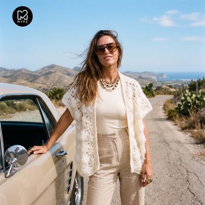 Haakpatroon - MYPZ Wildflower vest Shades of White (ENG-NL-DE-FR-ES)
