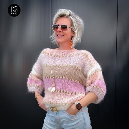 Breipakket – MYPZ Light Mohair top Beige No10 (ENG-NL-DE)