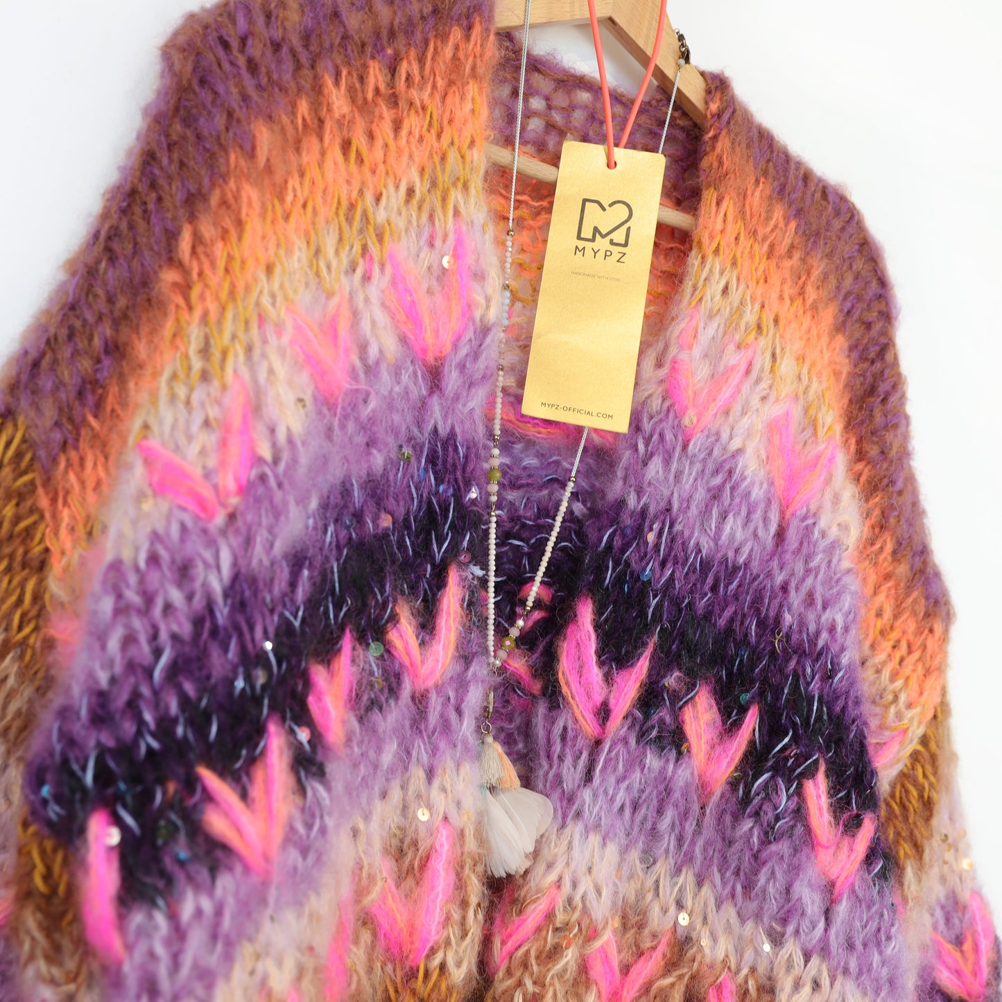 Knitting Kit – MYPZ Chunky Mohair Cardigan Boho Firefly No.15 (ENG-NL-DE)