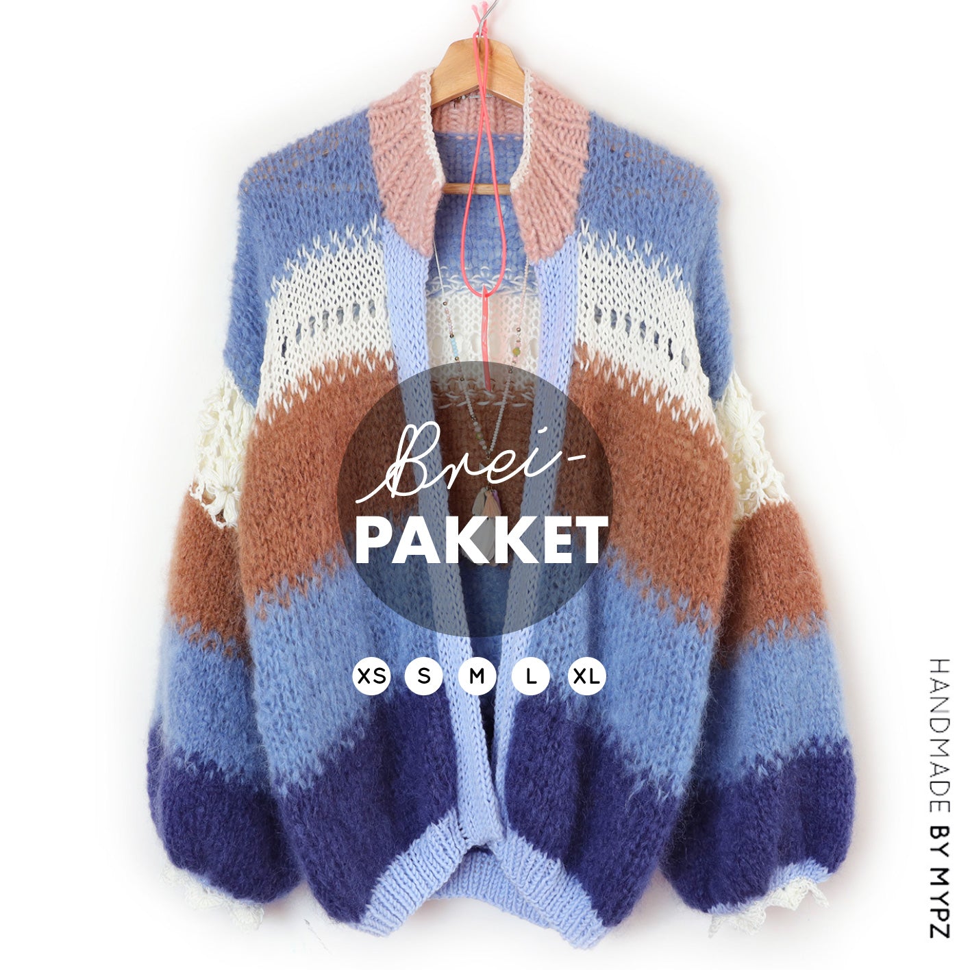 Breipakket – MYPZ Light Mohair Vest Blue Pop No.9 (ENG-NL)