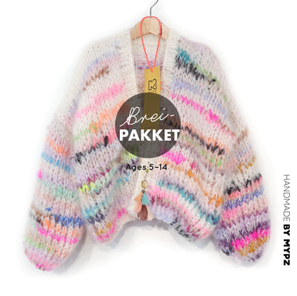 Breipakket – MYPZ Chunky Mohair Cardigan Scrap Yarn No12 (ENG-NL-DE)