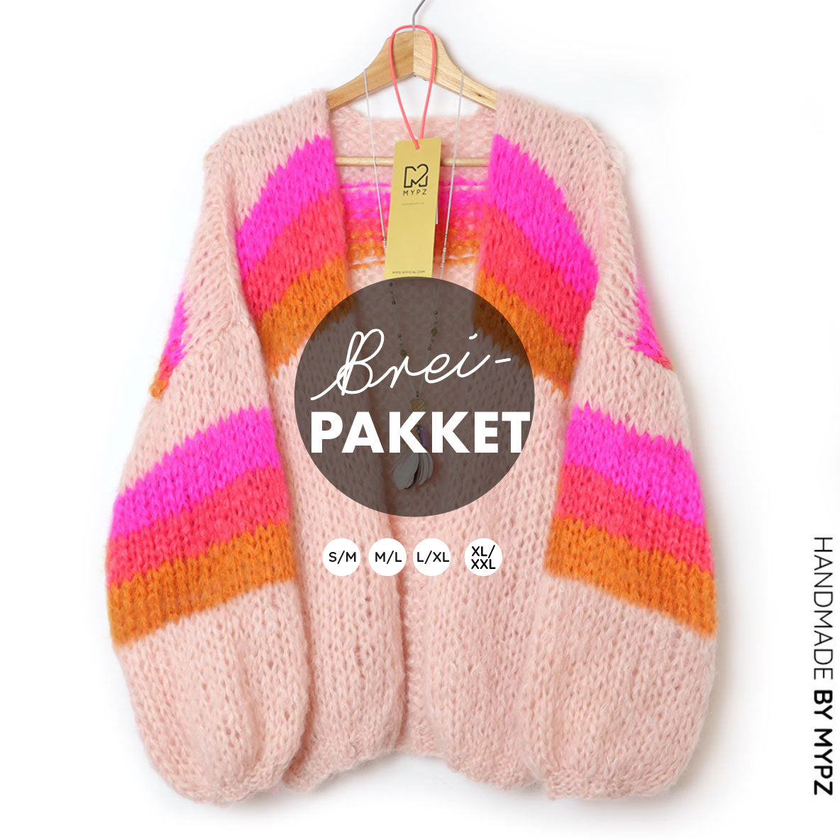 Breipakket – MYPZ Chunky Mohair vest Fluffy Cloud No.15 (ENG-NL-ES)
