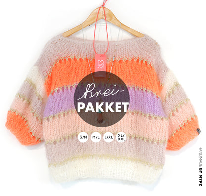 Knitting kit – MYPZ Basic Light Mohair Top Orange No10 (ENG-NL-DE-FR)