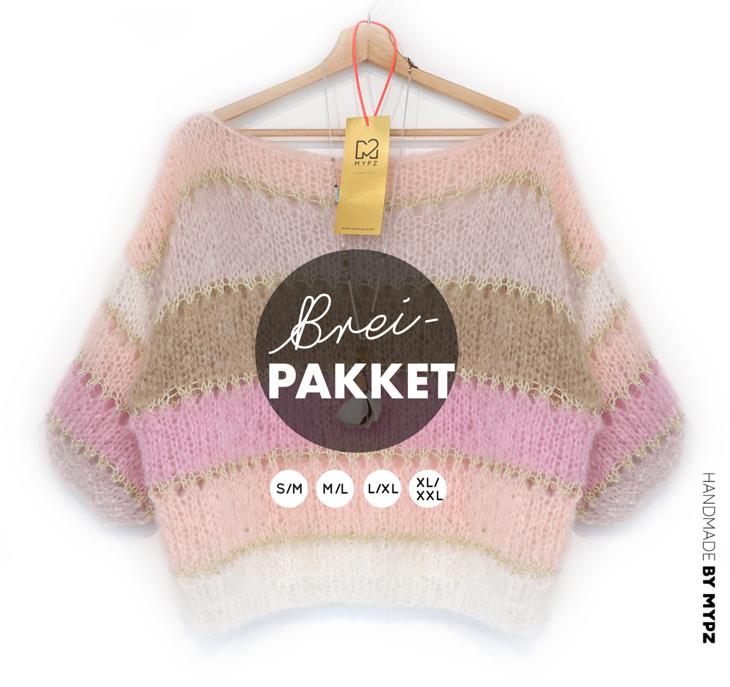 Breipakket – MYPZ Light Mohair top Beige No10 (ENG-NL-DE)