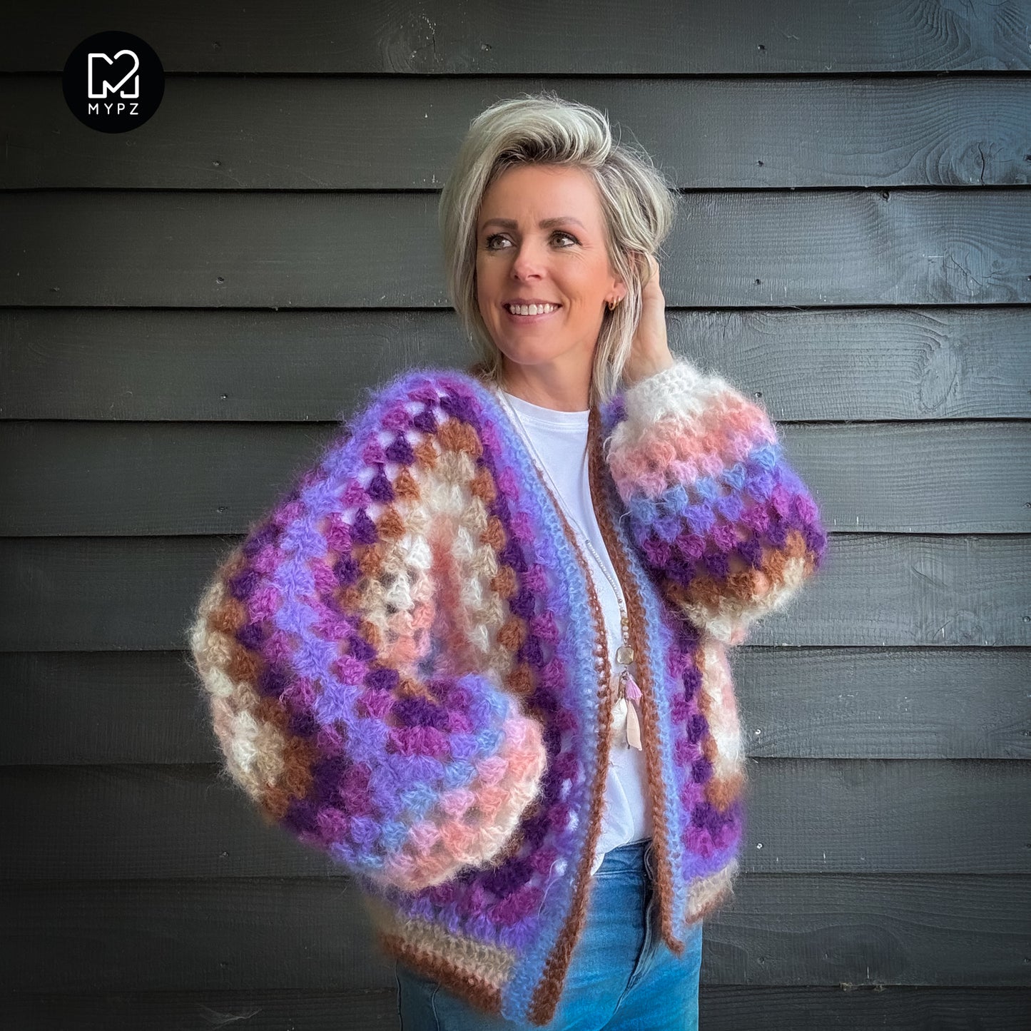Crochet pattern - MYPZ Hexagon Cardigan Elise (ENG-NL-DE)