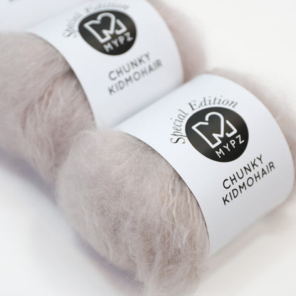 Breipakket – MYPZ kort Chunky Mohair vest Sparkling Sand No.15 (ENG-NL)