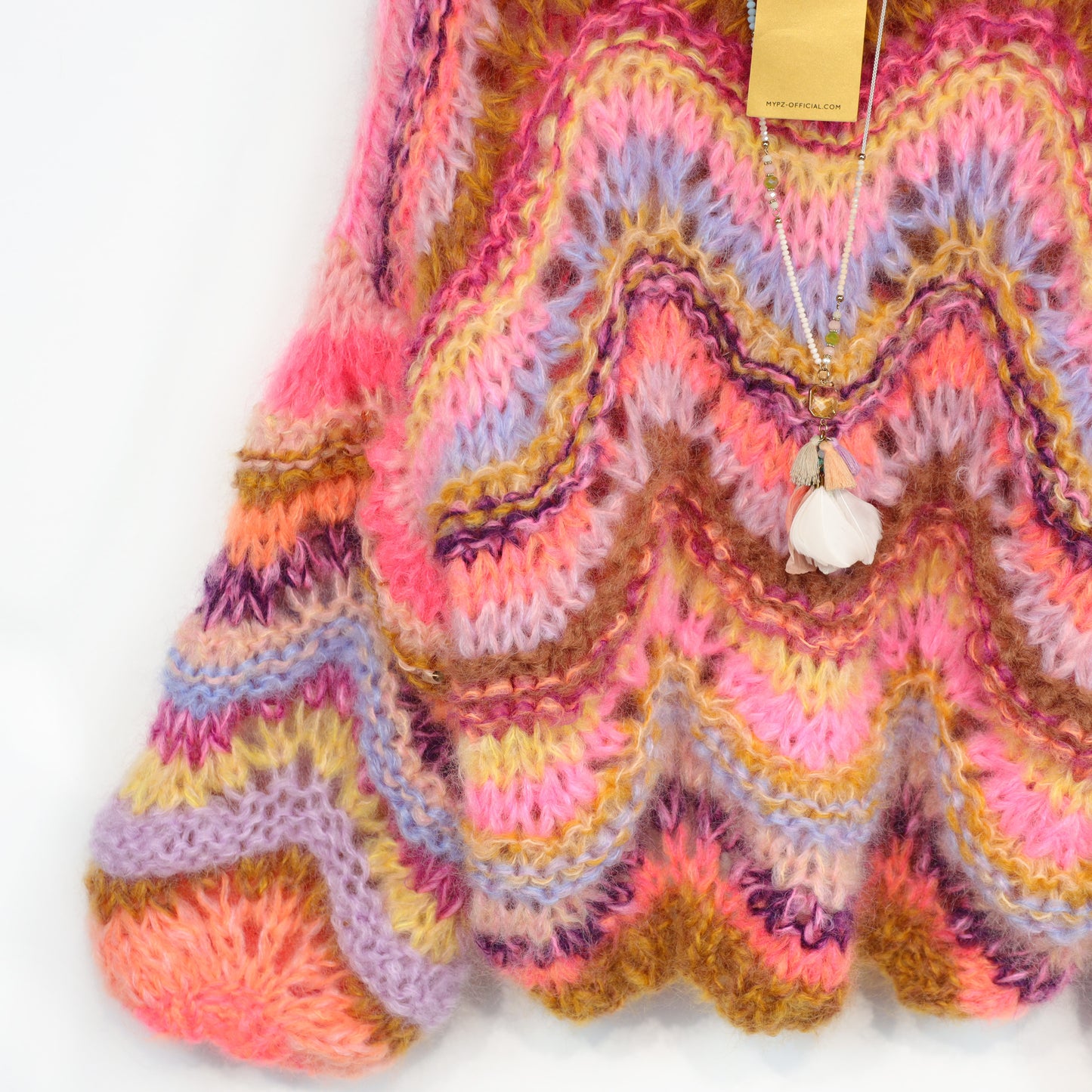 Breipatroon – Chunky Mohair trui Colorflow Wave No.12 (ENG-NL-DE)