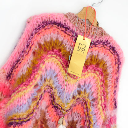 Breipatroon – Chunky Mohair trui Colorflow Wave No.12 (ENG-NL-DE)
