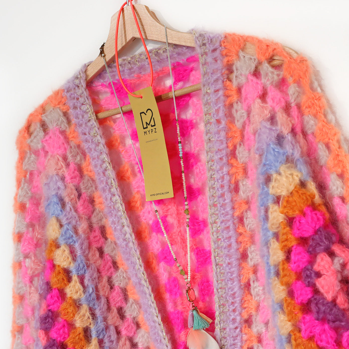 Crochet kit - MYPZ Hexagon Cardigan Pink Vibes (ENG-NL-DE)