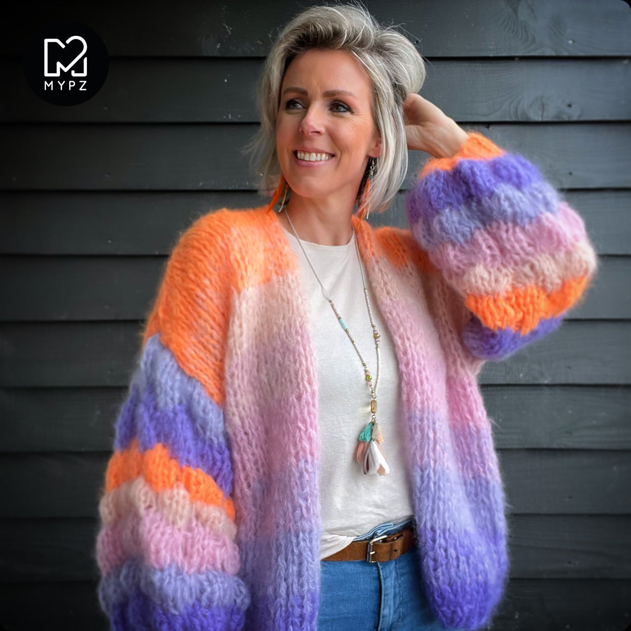 Breipatroon – MYPZ Chunky Mohair vest Bubbely No.15 (ENG-NL)