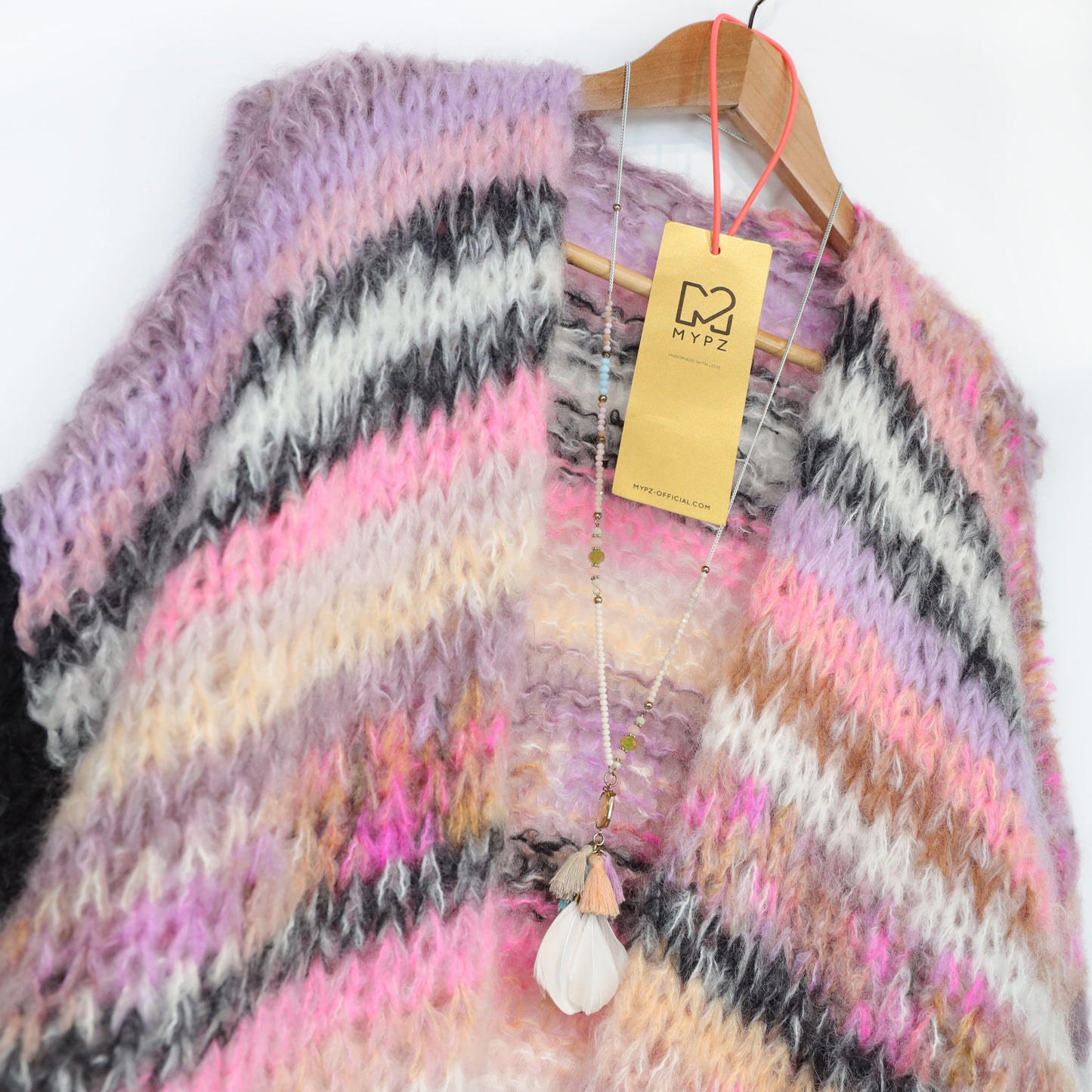 Breipakket – MYPZ Chunky Mohair Cardigan Funky Caramel No.15 (ENG-NL-DE)