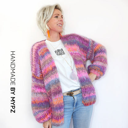 Breipatroon – MYPZ Chunky mohair cardigan Majestic No.15 (ENG-NL)