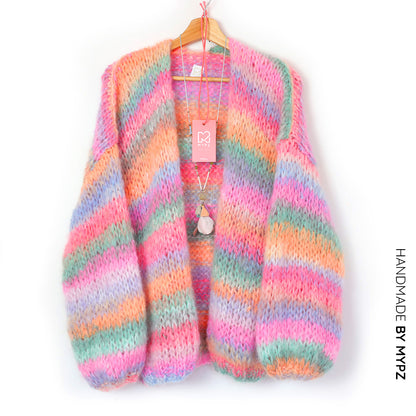 Breipakket – MYPZ  Chunky Mohair Cardigan Pastelicious No15 (ENG-NL-DE)