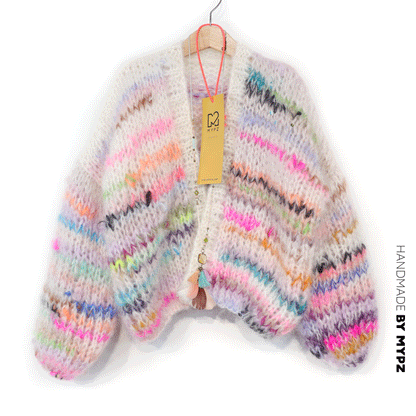Breipatroon – MYPZ Chunky Mohair Cardigan Scrap Yarn No12 (ENG-NL-DE)
