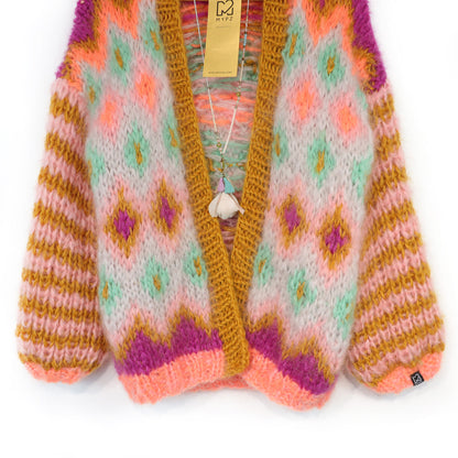 Knitting Kit – Chunky Mohair Jacket Flora No.12 (ENG-DE-NL-ES-FR-IT-DA-SV-NO)
