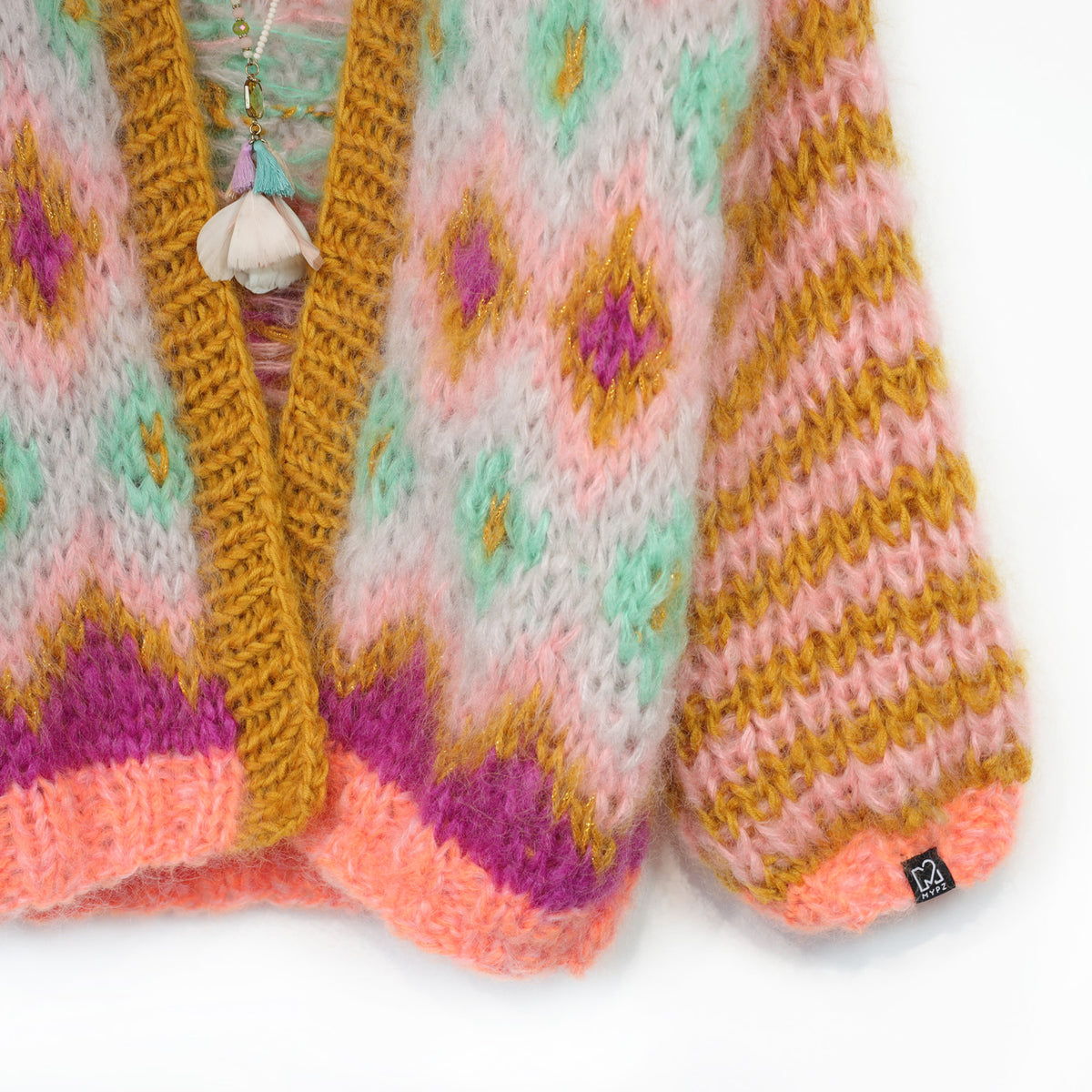 Knitting Kit – Chunky Mohair Jacket Flora No.12 (ENG-DE-NL-ES-FR-IT-DA-SV-NO)