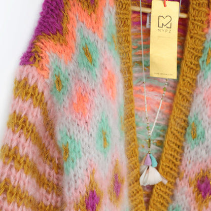 Knitting Kit – Chunky Mohair Jacket Flora No.12 (ENG-DE-NL-ES-FR-IT-DA-SV-NO)