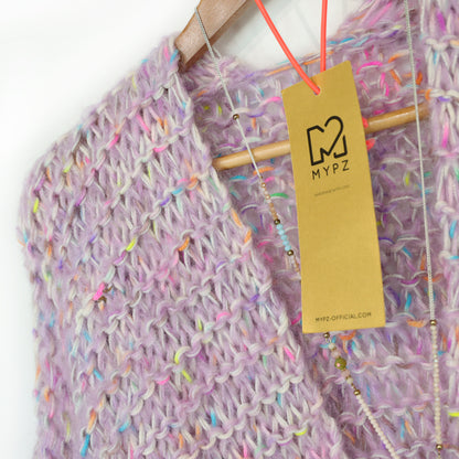 Breipakket – MYPZ kort Chunky Mohair-Merino vest Confetti Nights No.15 (ENG-NL-DE)