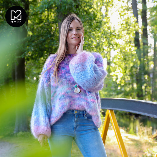 Knitting Kit – MYPZ Basic Chunky Pullover Heliotrope No15 (ENG-NL-DE)