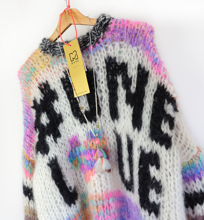 Breipatroon – MYPZ Chunky Mohair trui #ONELOVE No15 (ENG-NL)