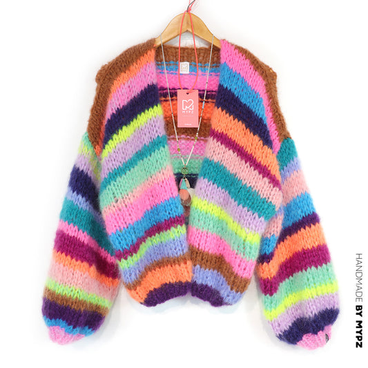 Breipakket – Chunky Mohair Vest Rainbow Medley No.12 (ENG-NL-DE)