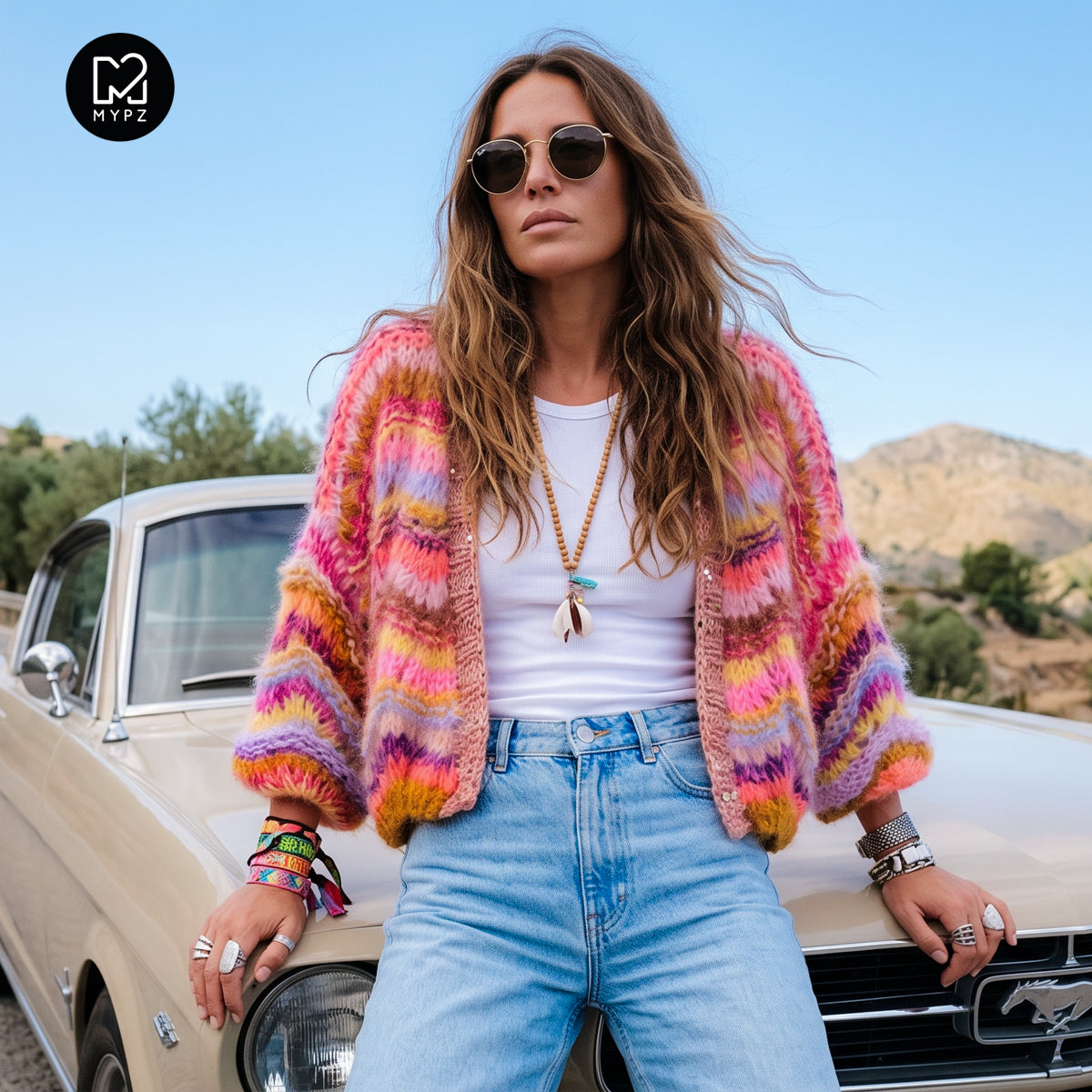 Breipakket – Chunky Mohair vest Colorflow Wave No.12 (ENG-NL-DE)