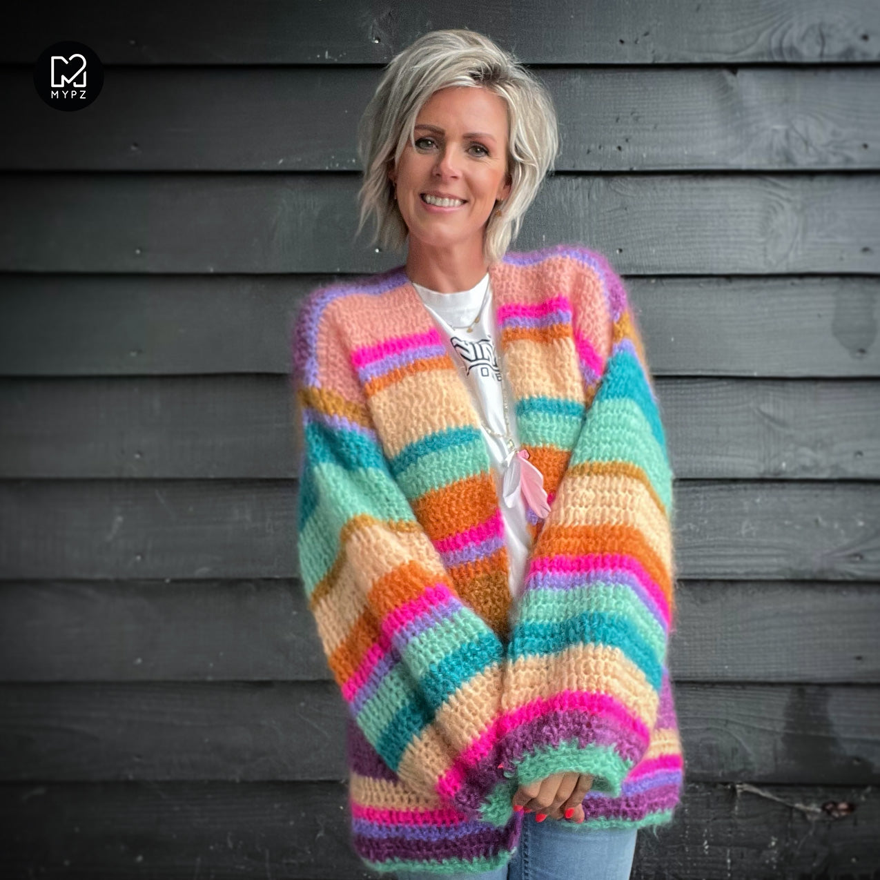 Crochet pattern - Chunky Mohair Cardigan Gemstone (ENG-NL) – MYPZ