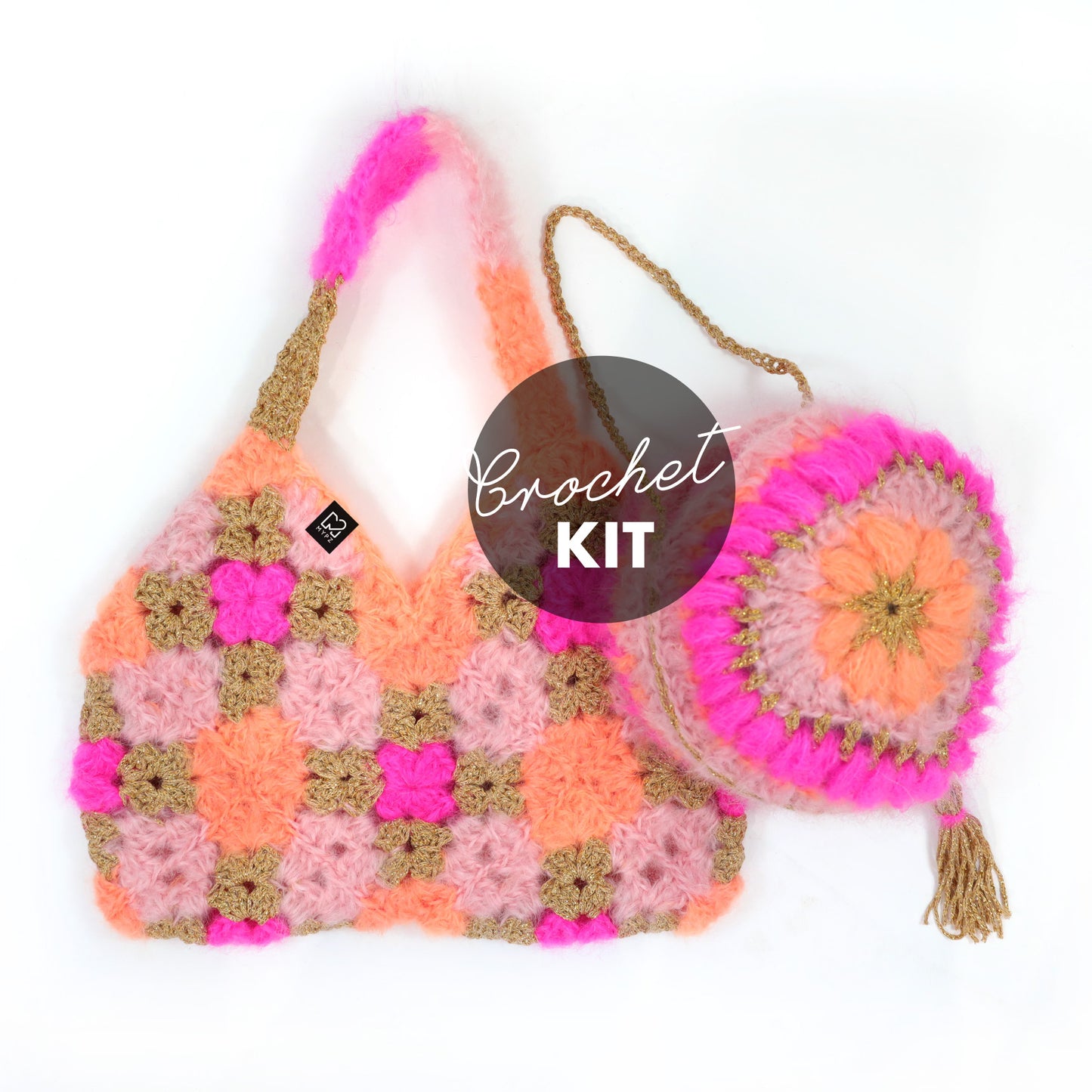 Haakpakket - MYPZ 3D Hart tas + Diamonds tas (ENG-NL-DE-FR-ES)