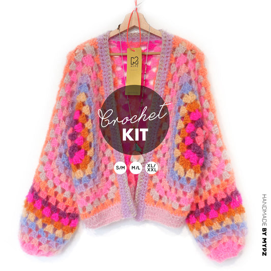 Haakpakket - MYPZ Hexagon Vest Pink Vibes (ENG-NL-DE)