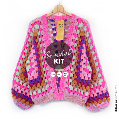 Haakpakket - MYPZ Hexagon Cardigan Violet Pop (ENG-NL-DE)