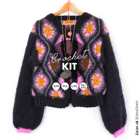 Crochet kit - MYPZ Masterpiece Cardigan Pink Star (ENG-NL)