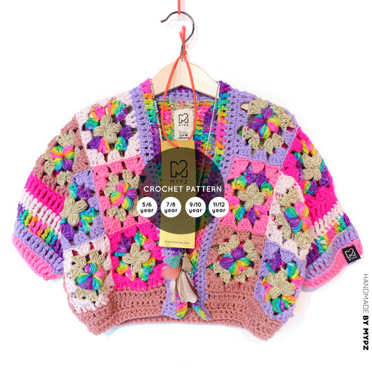 Haakpatroon - Flowergranny vestje Maia voor kinderen (ENG-NL)