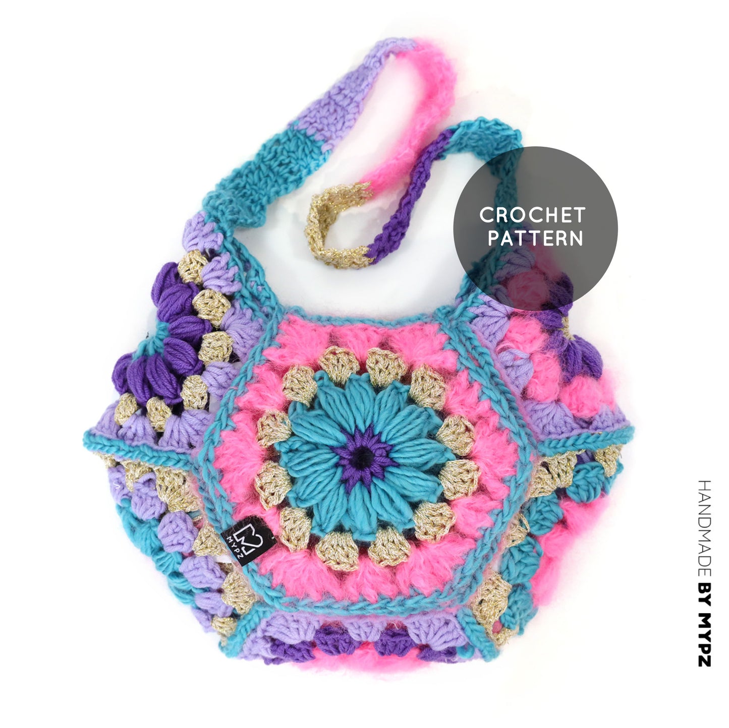 Haakpatroon - MYPZ hexagon tas Pacha (ENG-NL-DE-ES)
