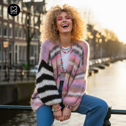 Breipakket – MYPZ Chunky Mohair Cardigan Funky Caramel No.15 (ENG-NL-DE)