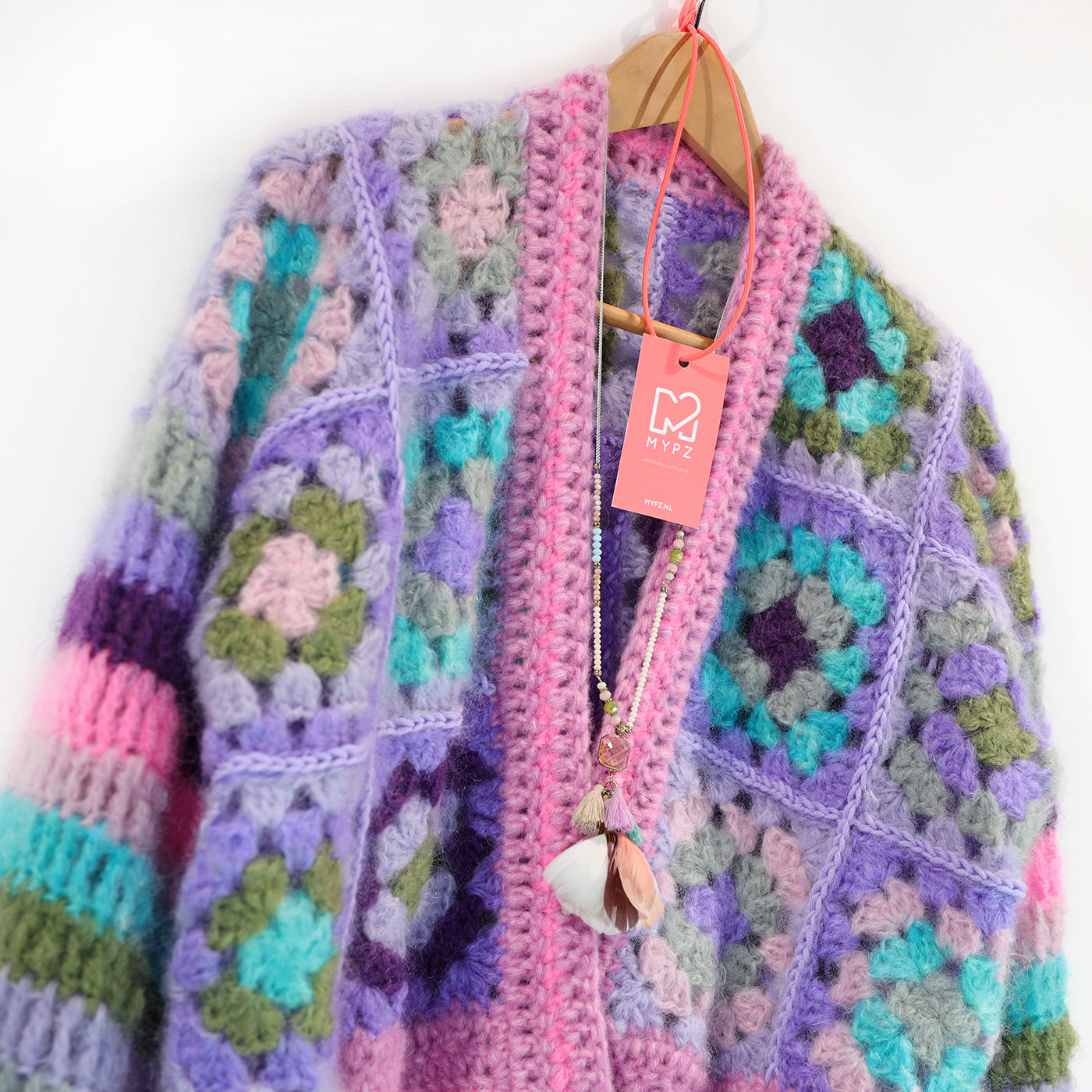 Haakpakket - MYPZ Granny square Mohair vest Purple-Candy (ENG-NL-DE)