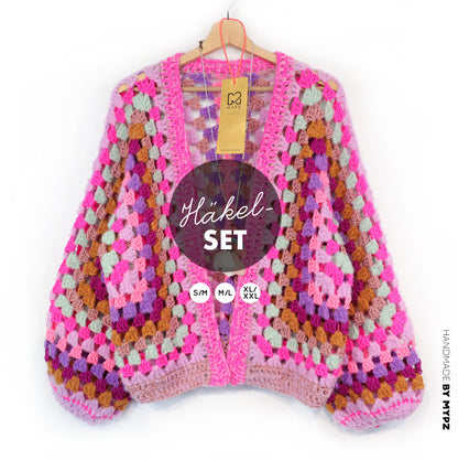 Haakpakket - MYPZ Hexagon Cardigan Pink Mojito (ENG-NL-DE)