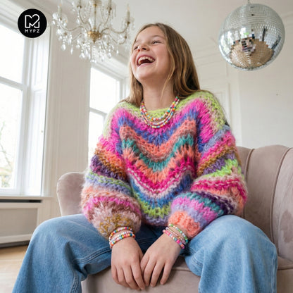 Breipatroon – MYPZ Chunky Mohair KIDS Pullover Wave No12 (ENG-NL-DE)