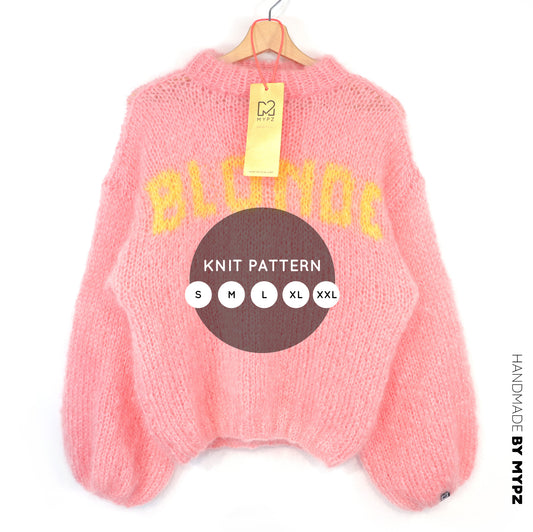 Breipatroon – MYPZ Light Mohair trui Blonde No8 (ENG-DE-NL)