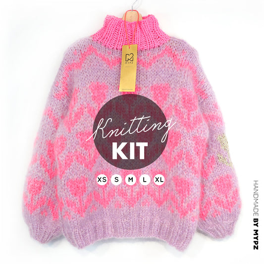 Breipakket – MYPZ Chunky Mohair Pullover Coral Tulips No.9 (ENG-NL-DE)