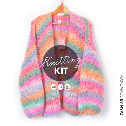 Breipakket – MYPZ  Chunky Mohair Cardigan Pastelicious No15 (ENG-NL-DE)