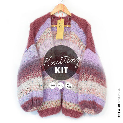 Breipakket – Chunky Mohair Cardigan Whisper Rose No.12 (ENG-NL-DE