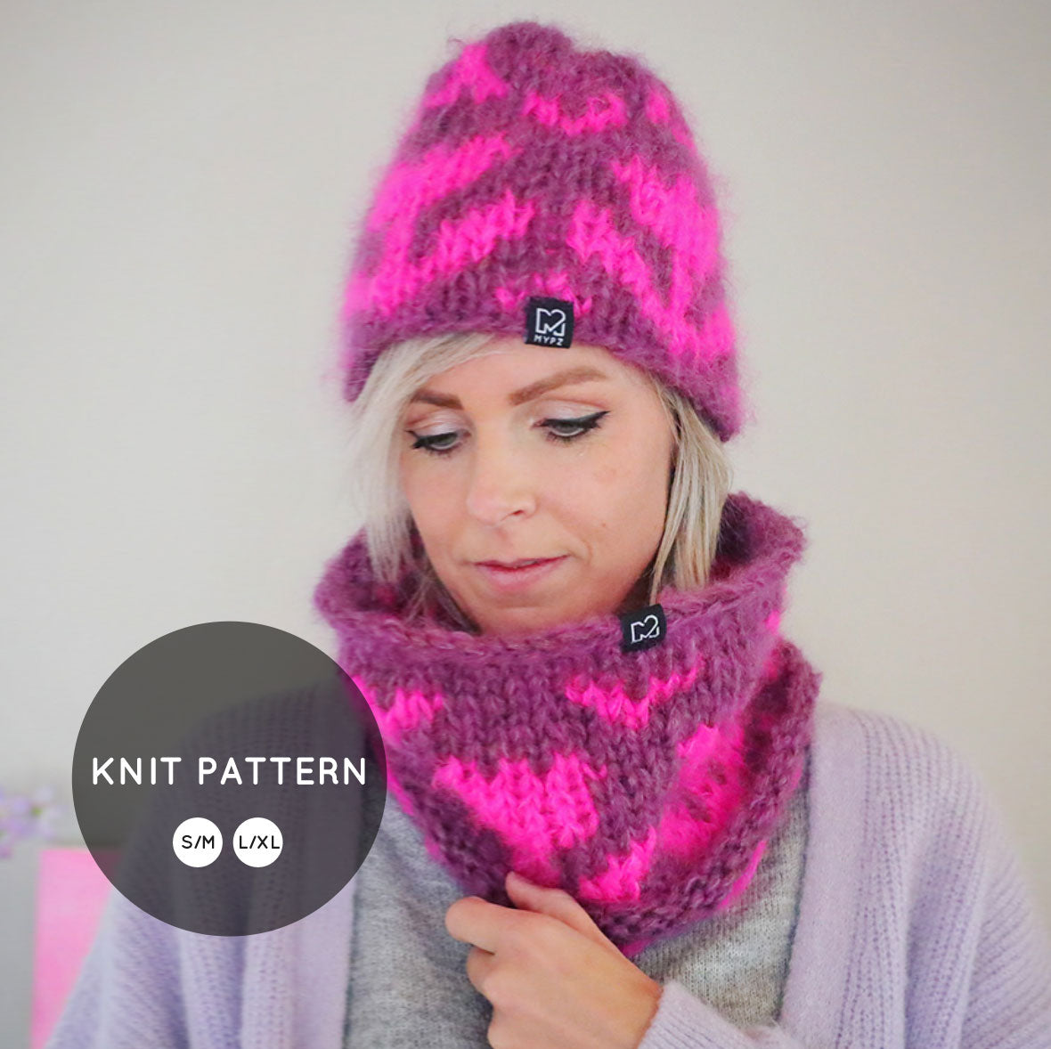 Breipatroon – Chunky mohair Tulpen muts + kol (ENG-NL-DE)