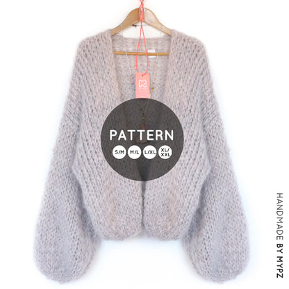 Breipatroon – MYPZ short basic chunky cardigan Sparkling No15 (ENG-NL-DE)