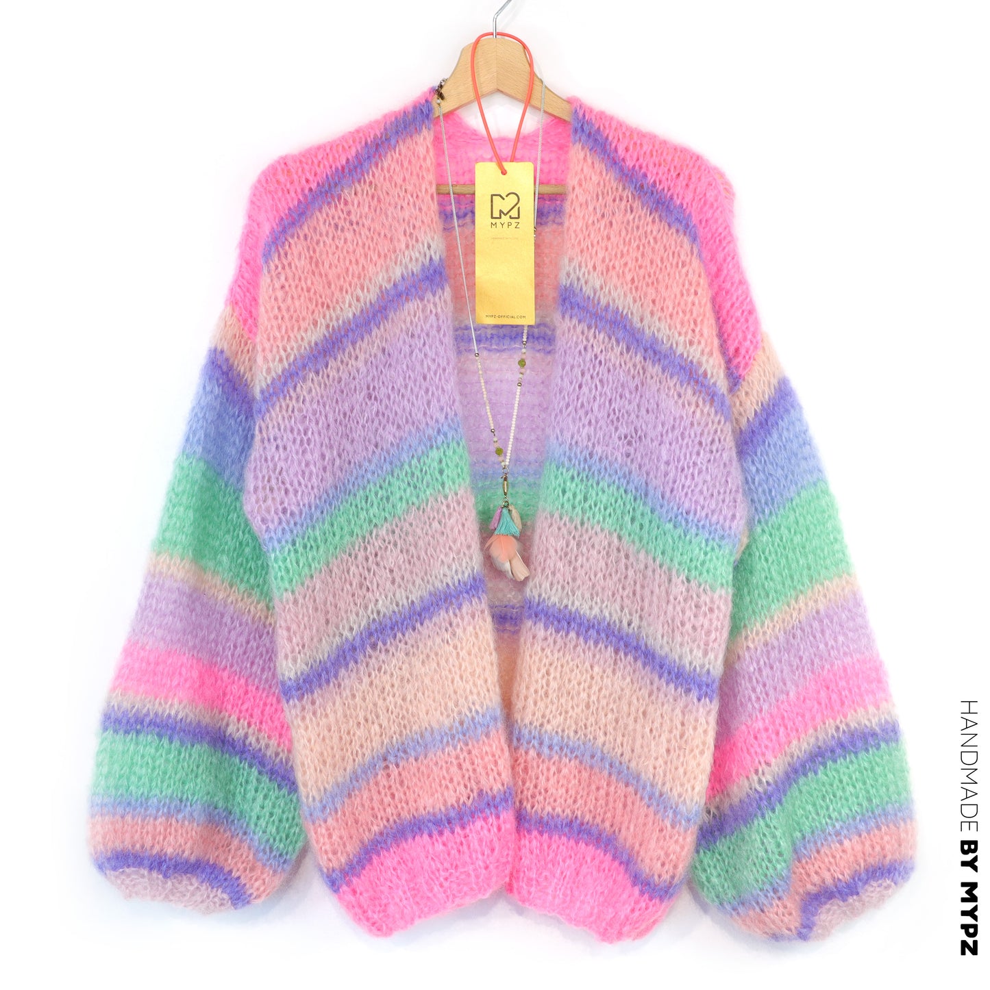 Knitting pattern – MYPZ Basic Light Mohair Cardigan Blaze & Berry No10 (ENG-NL-DE)