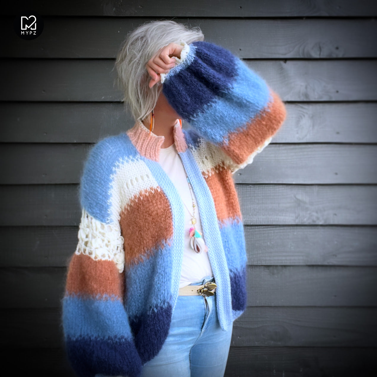 Breipakket – MYPZ Light Mohair Vest Blue Pop No.9 (ENG-NL)