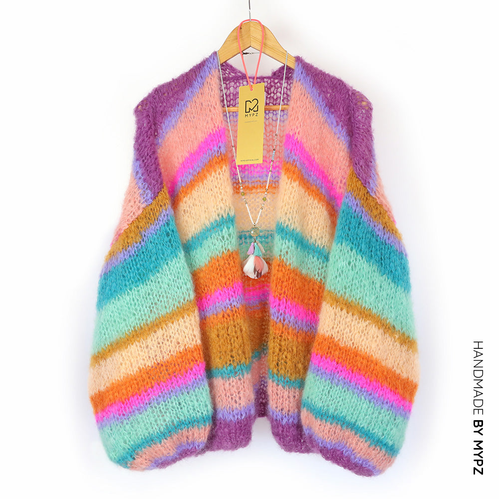 Knitting pattern – MYPZ Basic Light Mohair Cardigan Crystal No10 (ENG-NL-DE)