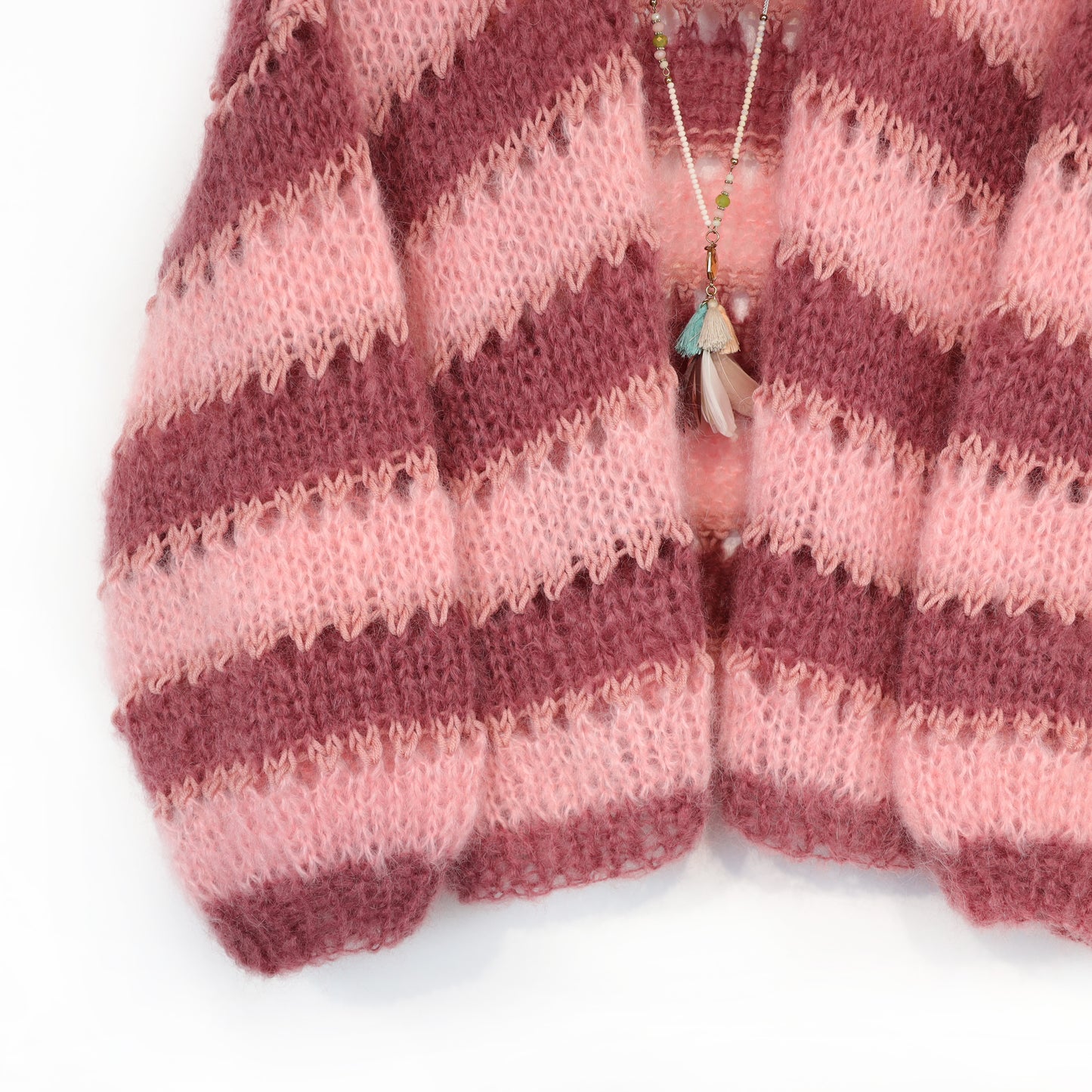 Breipakket – MYPZ kort Light Mohair Cardigan Rose Burgundy No10 (ENG-NL-DE-FR-ES)
