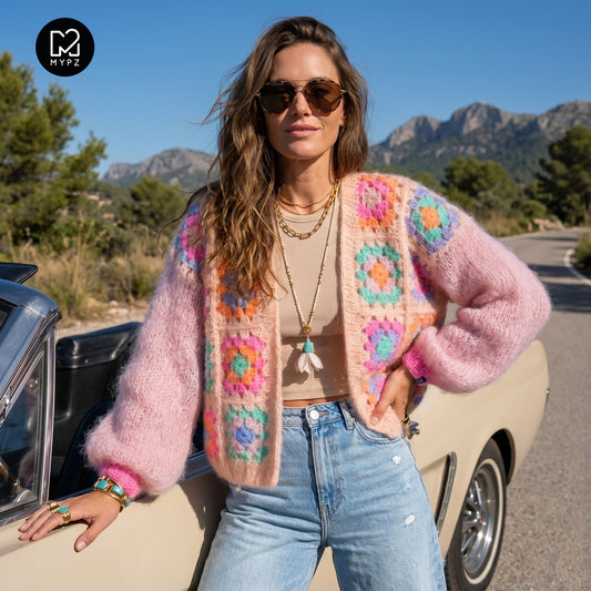 Haakpakket - MYPZ Granny Square Mohairvest Marshmallow (ENG-DE-NL-ES-FR-IT-DA-SV-NO)

