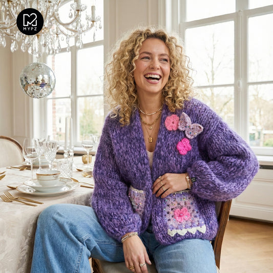 Chunky Mohair cardigan Sandra