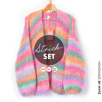 Breipakket – MYPZ  Chunky Mohair Cardigan Pastelicious No15 (ENG-NL-DE)